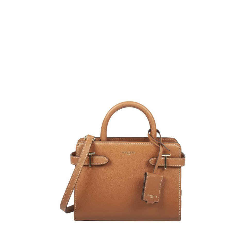 Femme Le Tanneur Sac Porte Main | Sac A Main En Cuir Emilie Le Tanneur Camel