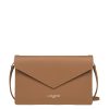 Femme Lancaster Pochette | Pochette En Cuir Pur Et Element City Lancaster Camel In Champagne