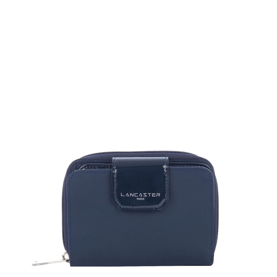 Femme Lancaster Portefeuille | Portefeuille Basic Verni Lancaster Bleu