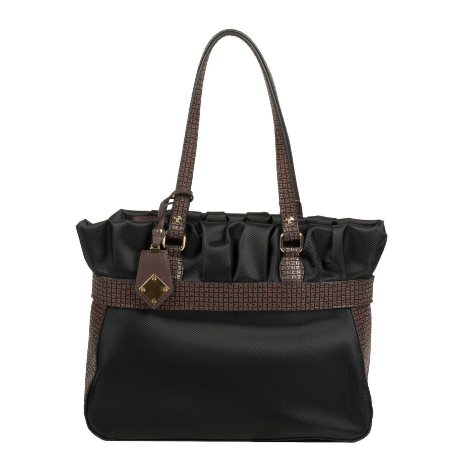 Femme Ted Lapidus Sac Porte Main | Sac Noir Vinyle Cancal