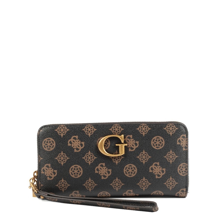 Femme Guess Portefeuille | Compagnon Mocha Logo G Vibe Slg