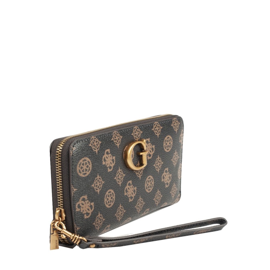 Femme Guess Portefeuille | Compagnon Mocha Logo G Vibe Slg