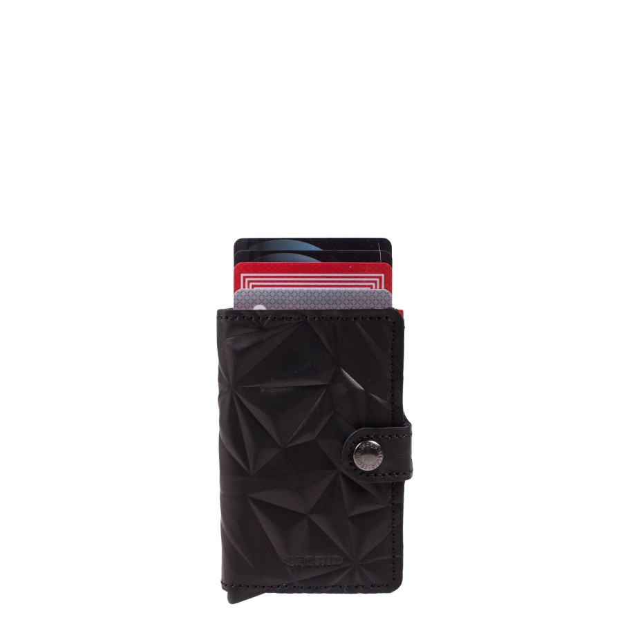 Femme Secrid Porte Cartes | Porte-Cartes En Aluminium Et Cuir Miniwallet 6 Cartes