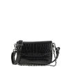 Femme Mac Douglas Sac Porte Bandouliere / Porte Travers | Sac Travers Medan Xs Rythme Mac Douglas Noir Croco