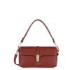 Femme Lancaster Sac Porte Epaule | Sac Baguette En Cuir Foulonne Milano Lancaster Rouge