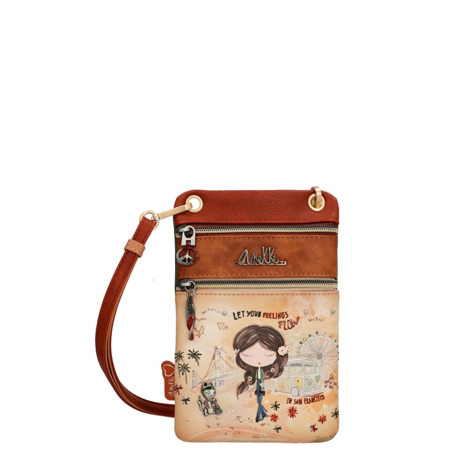 Femme Anekke Sac Porte Bandouliere / Porte Travers | Pochette Travers Peace And Love Anekke