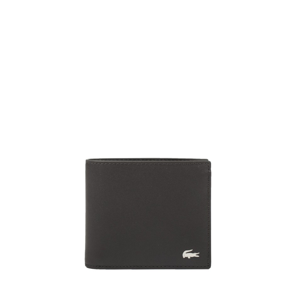 Homme Lacoste Portefeuille | Portefeuille Italien En Cuir Marron Fg Lacoste