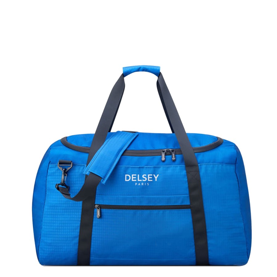 Homme Delsey Sac De Voyage | Sac Pliable M Nomade Delsey Bleu