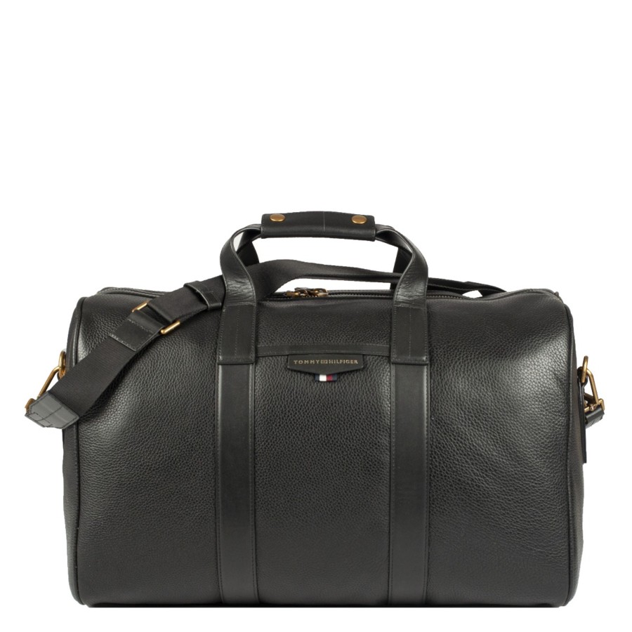 Homme Tommy Hilfiger Sac De Voyage | Sac 48H En Cuir Premium Leather