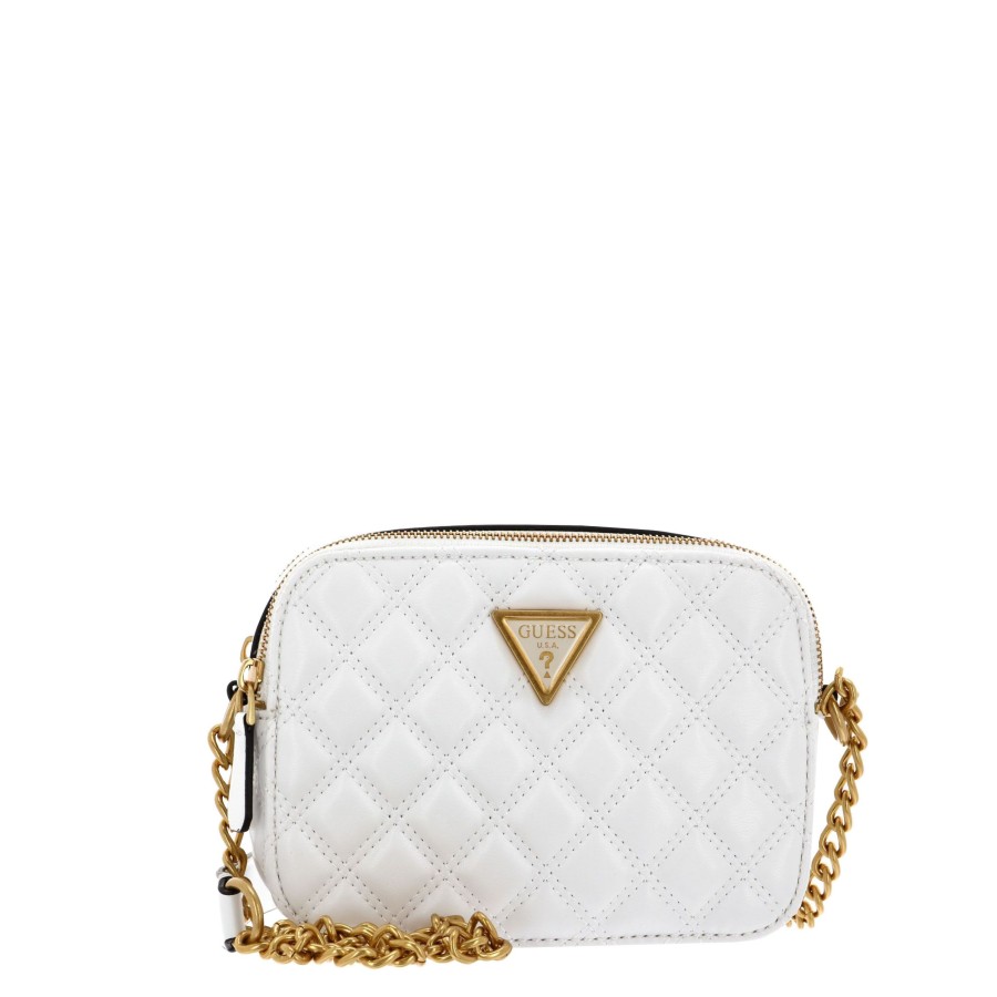 Femme Guess Sac Porte Bandouliere / Porte Travers | Sac Travers Giully Guess Blanc