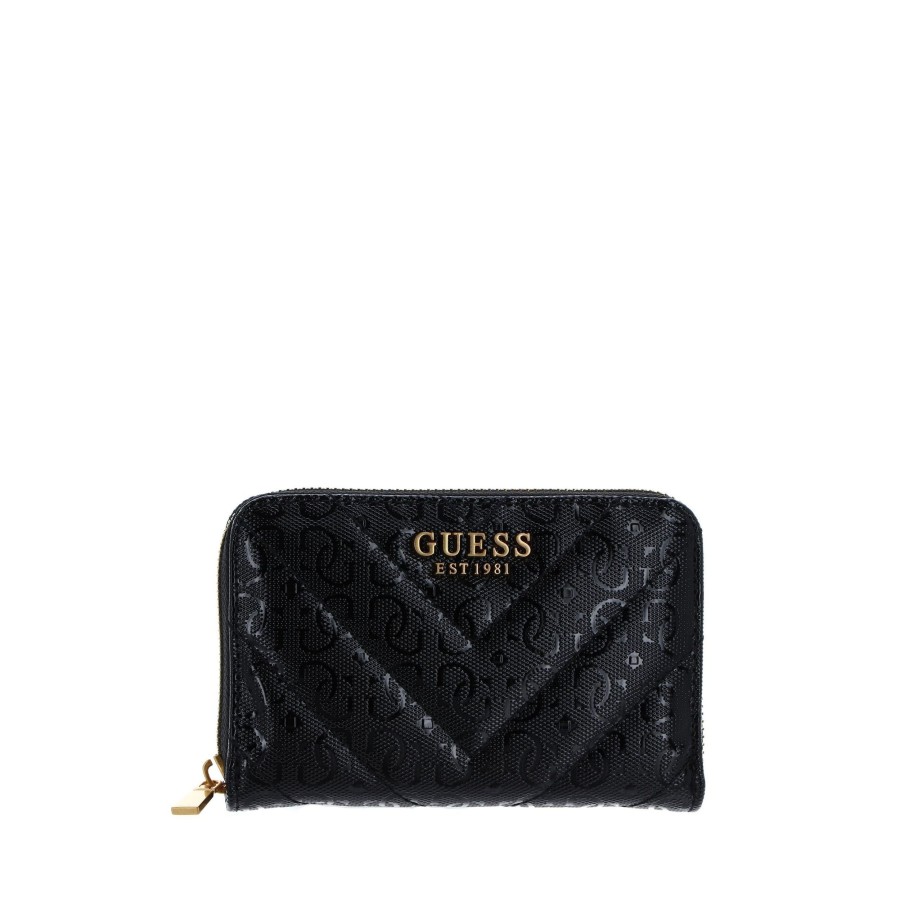 Femme Guess Portefeuille | Porte Monnaie Jania Guess Noir