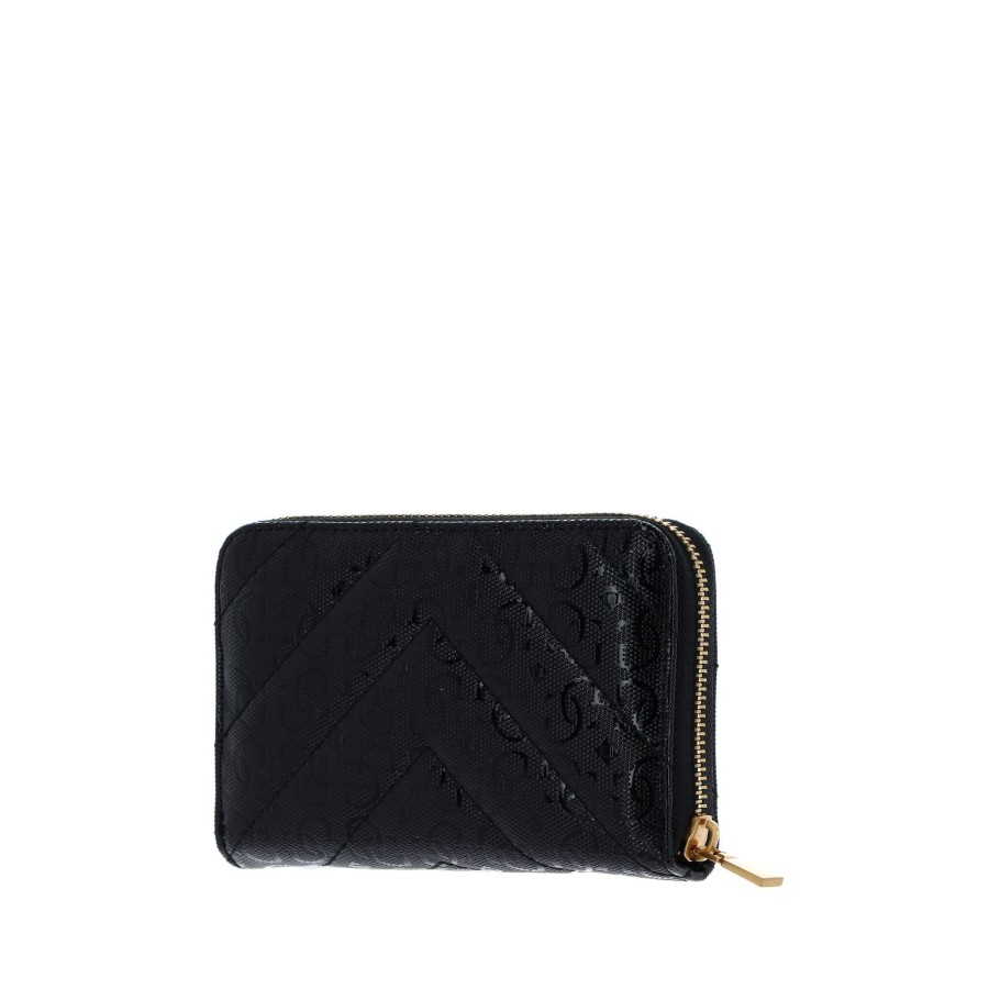 Femme Guess Portefeuille | Porte Monnaie Jania Guess Noir