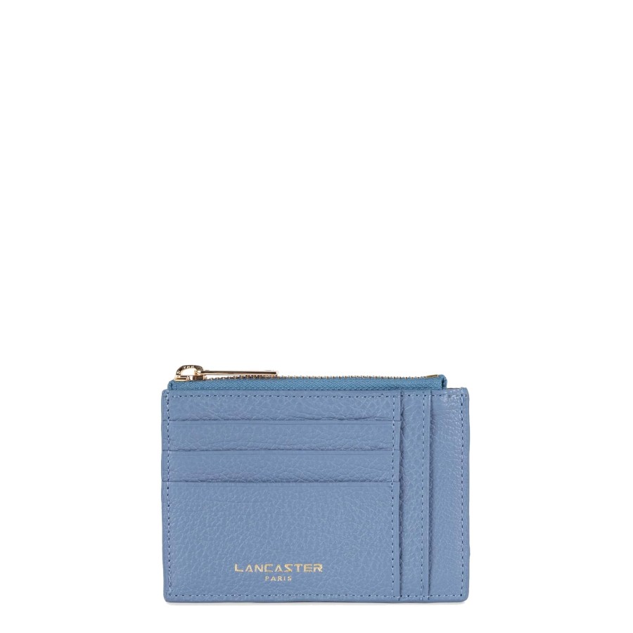 Femme Lancaster Porte Cartes | Porte Cartes En Cuir Dune Lancaster Bleu