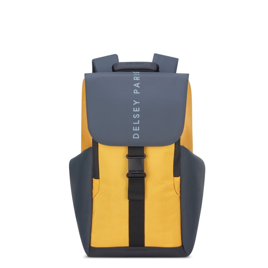 Homme Delsey Sac A Dos | Sac A Dos Securflap Delsey Jaune