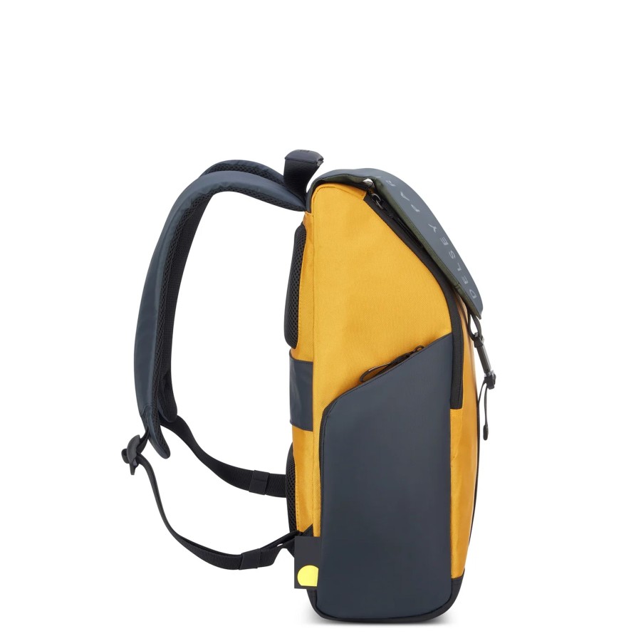 Homme Delsey Sac A Dos | Sac A Dos Securflap Delsey Jaune