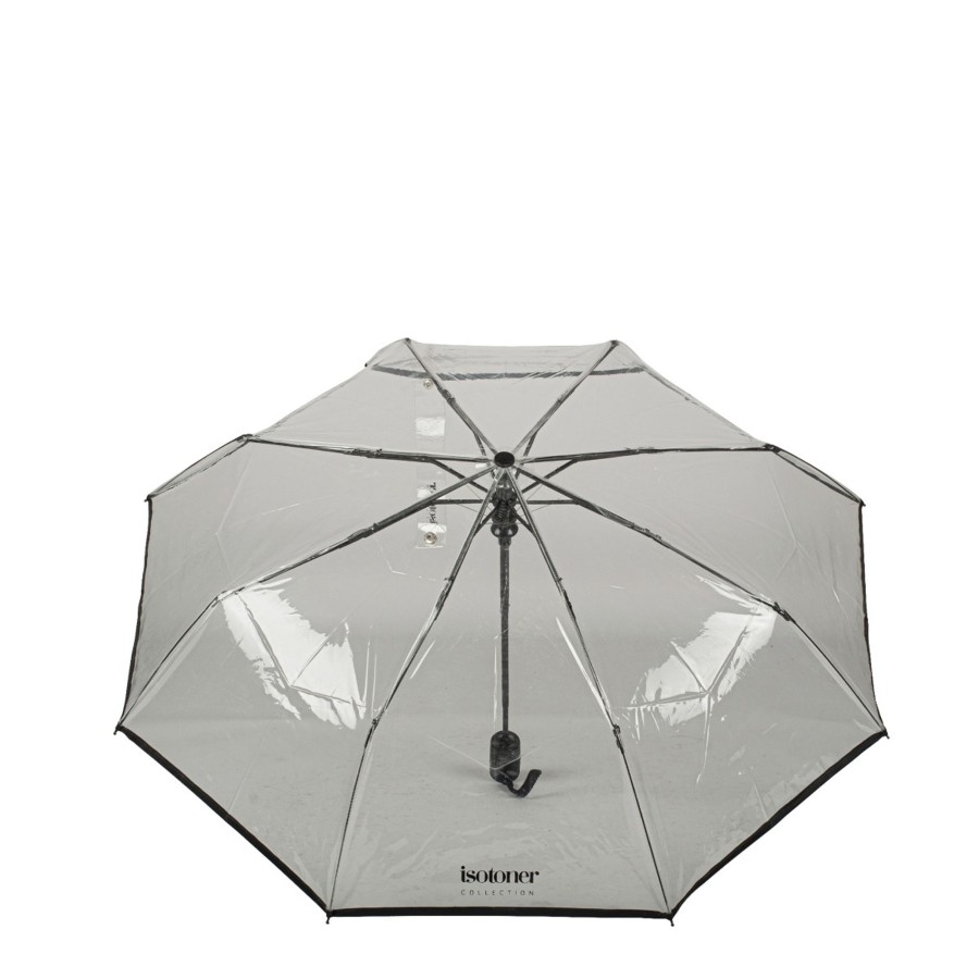 Homme Isotoner Parapluies | Parapluie Pliant Pvc/Noir