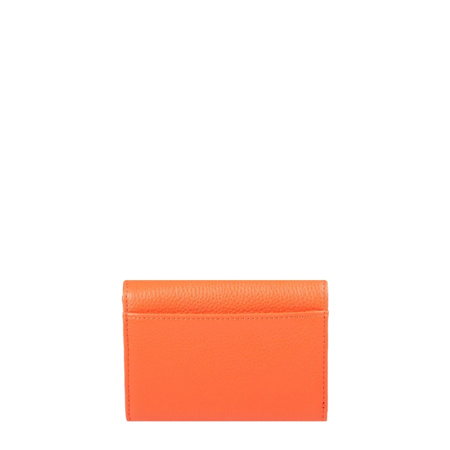 Femme Lancaster Portefeuille | Petit Portefeuille En Cuir Foulonne Pm Lancaster Orange