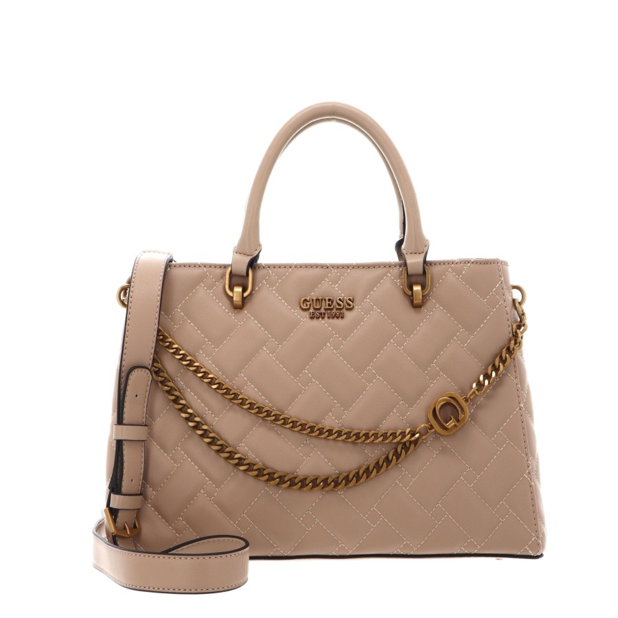 Femme Guess Sac Porte Main | Sac A Main Gracelynn Guess Beige