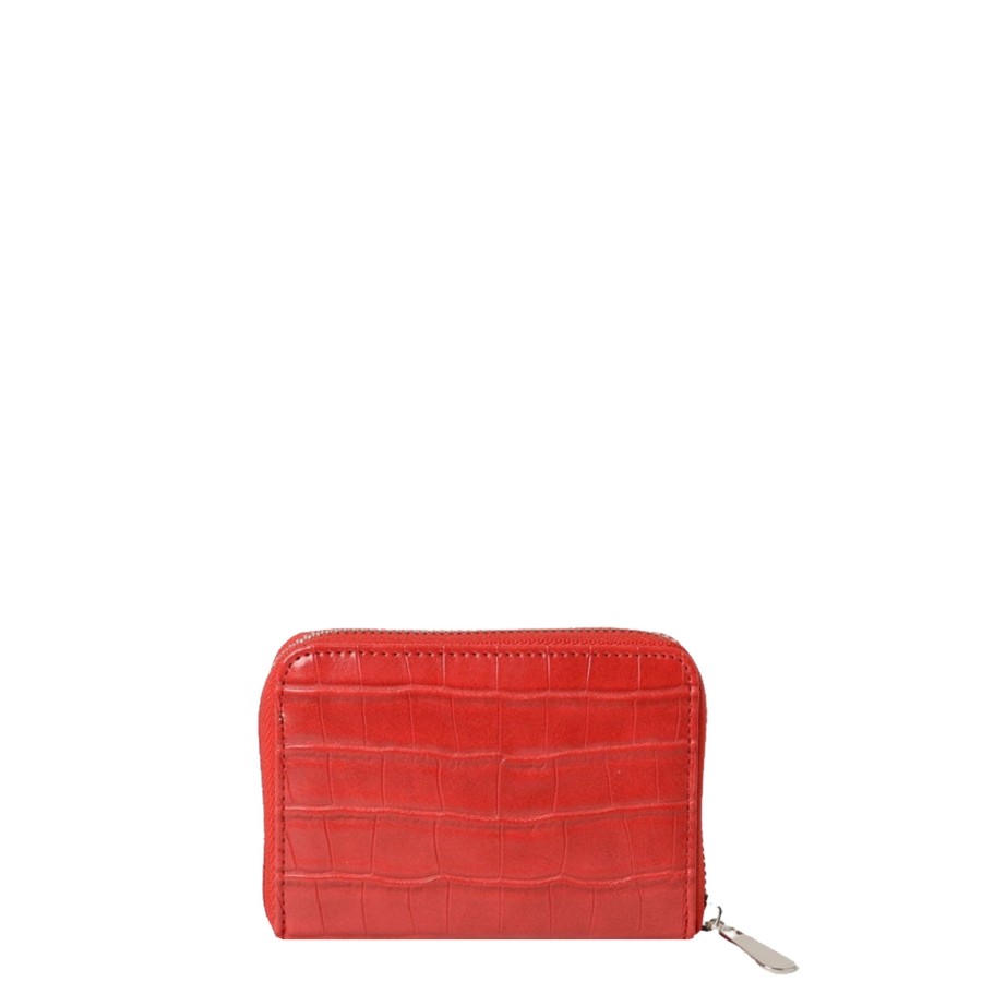 Femme Mac Douglas Porte Monnaie | Portefeuille Cutter Rythme Mac Douglas Rouge