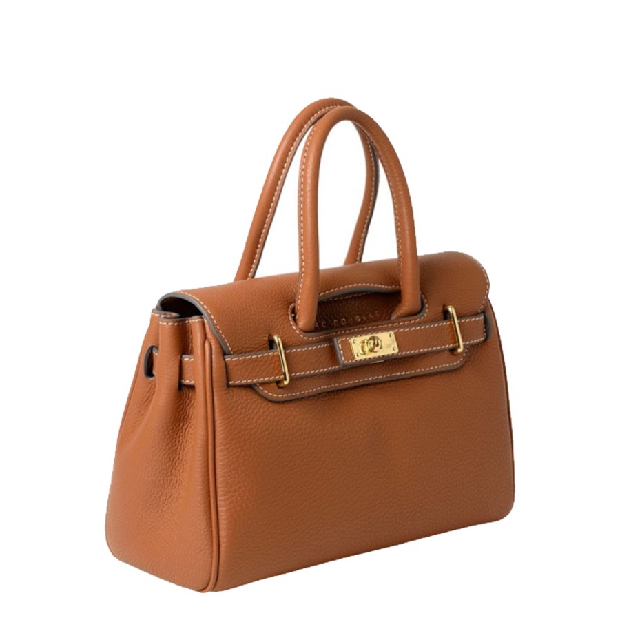 Femme Mac Douglas Sac Porte Main | Sac A Main En Cuir Pyla Xxs Romy Mac Douglas Chatain