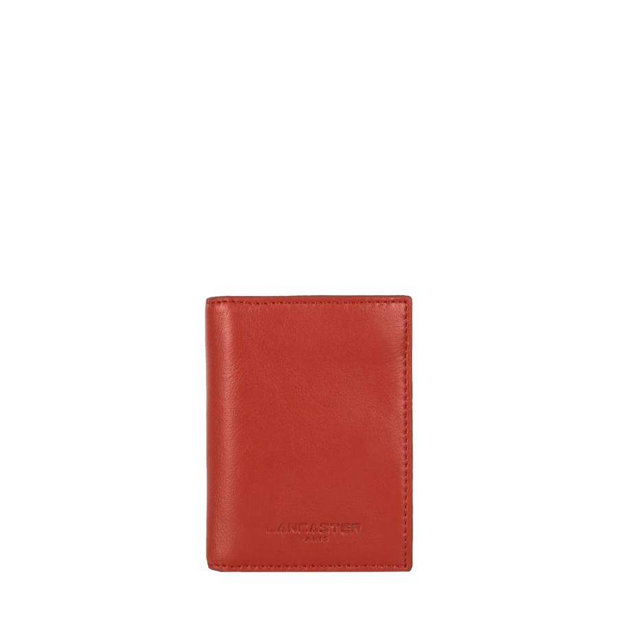 Femme Lancaster Porte Cartes | Porte Cartes En Cuir Soft Vintage Nova Lancaster Rouge