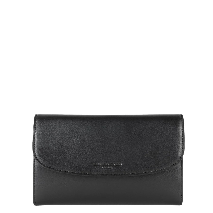 Femme Lancaster Portefeuille | Compagnon En Cuir Paris Pm Lancaster Noir