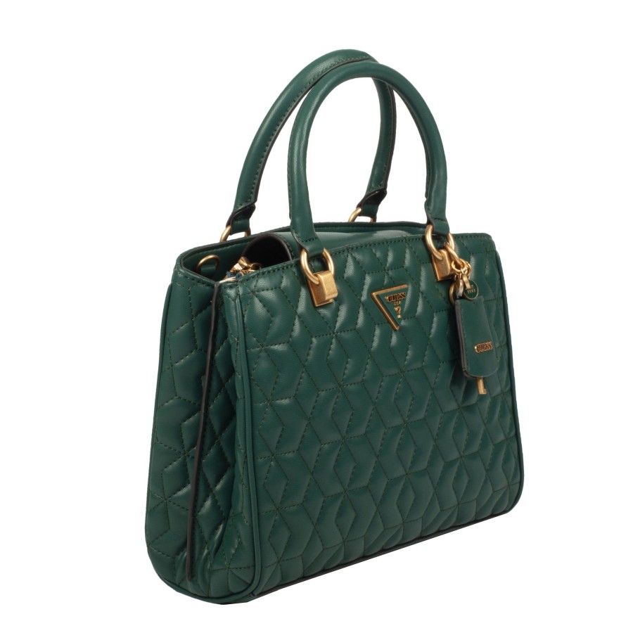 Femme Guess Sac Porte Main | Sac A Main Elenia Guess Vert