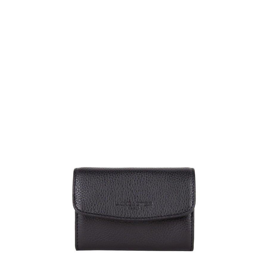 Femme Lancaster Portefeuille | Petit Portefeuille En Cuir Foulonne Pm Lancaster Noir