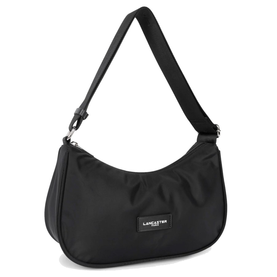 Femme Lancaster Sac Porte Epaule | Sac Besace Basic Vita Lancaster Noir