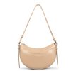 Femme Lancaster Sac Porte Epaule | Sac Demi Lune En Cuir Suave Ace Lancaster Beige Fonce