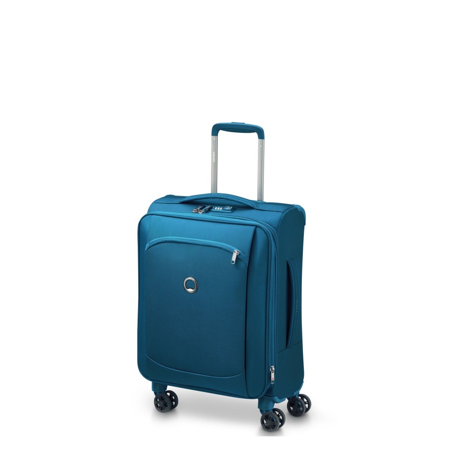 Bagages Delsey Valise 4 Roues Souple | Valise Cabine Slim Extensible 55Cm Montmartre Air 2.0 Delsey Bleu