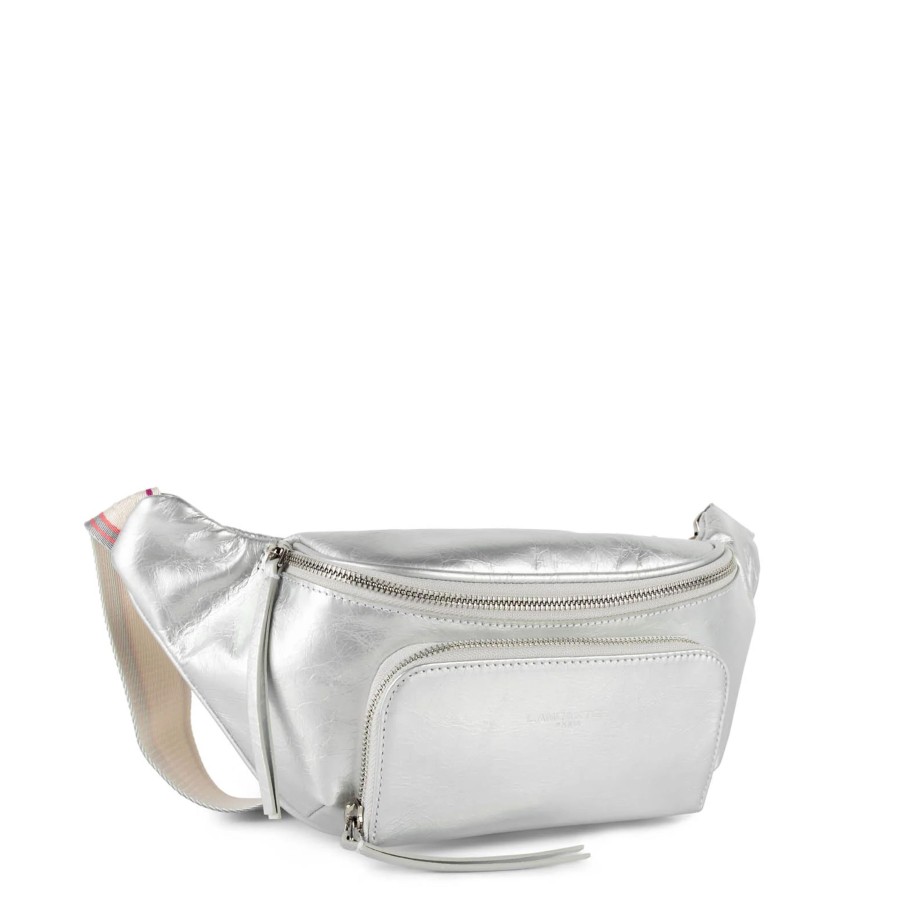 Femme Lancaster Banane | Banane En Cuir Retro & Glam Lancaster Blanc Nacre