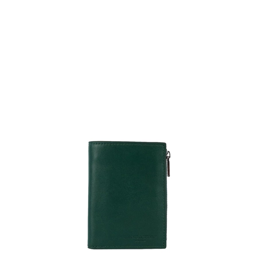 Femme Lancaster Portefeuille | Portefeuille En Cuir Paris Pm Lancaster Vert