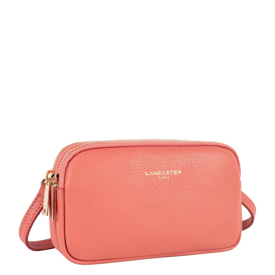 Femme Lancaster Pochette | Pochette En Cuir Dune Lancaster Rose Blush