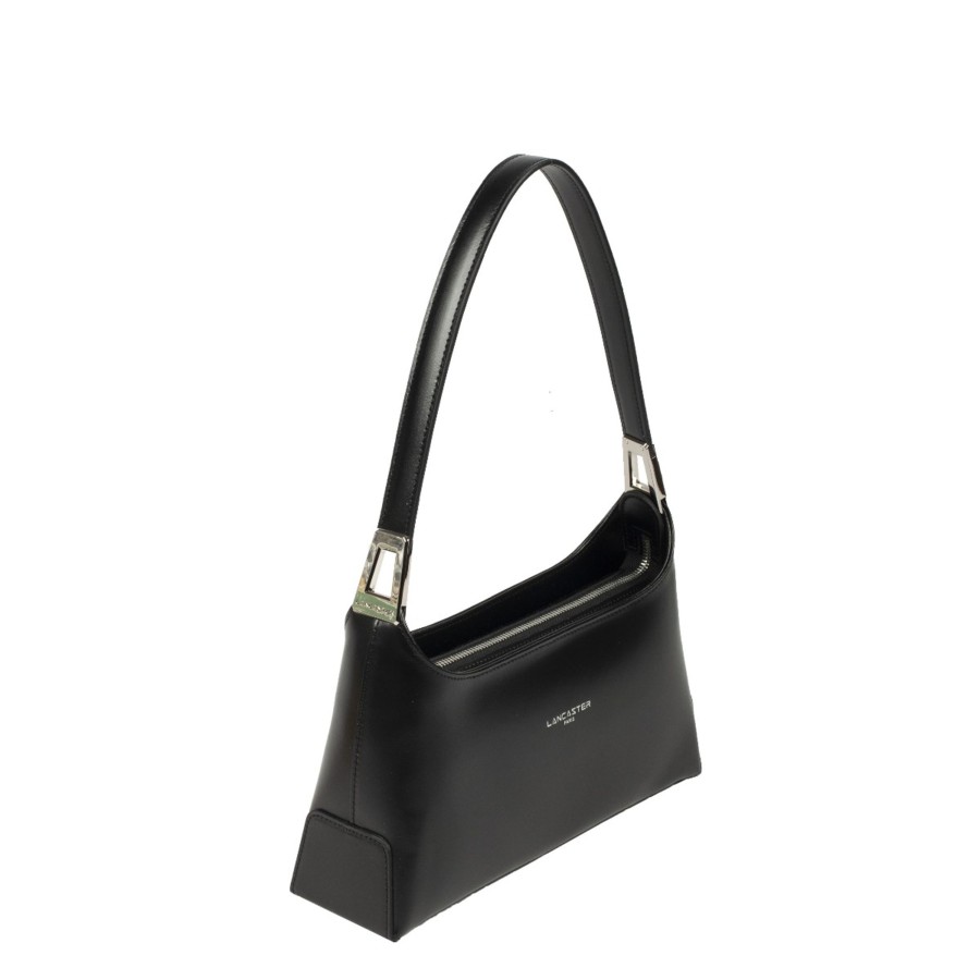 Femme Lancaster Sac Porte Epaule | Sac Baguette En Cuir Suave Ace Lancaster Noir