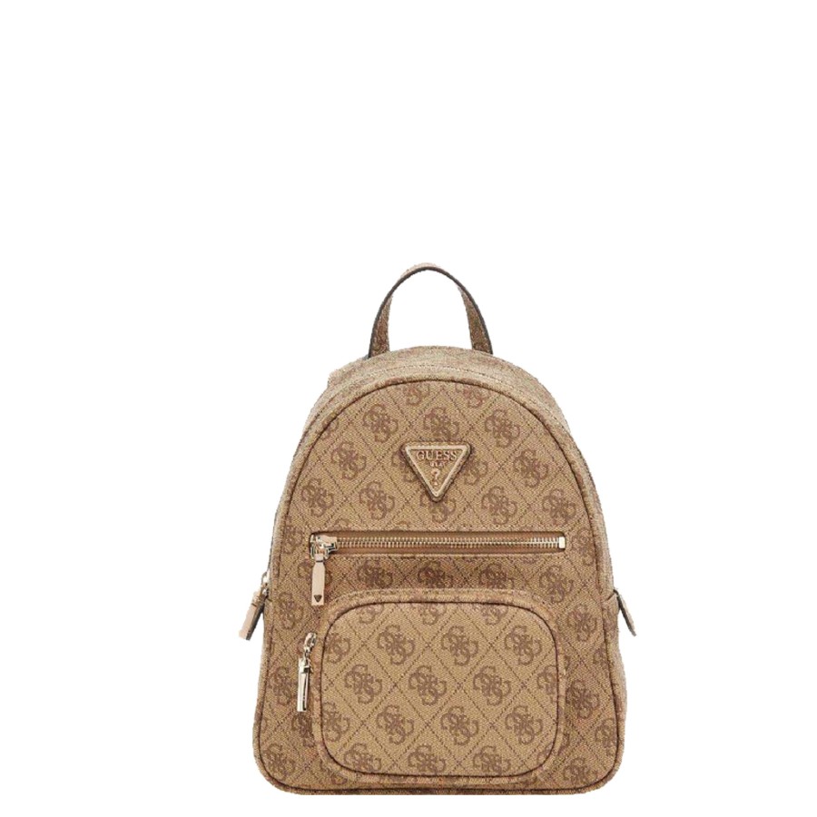 Femme Guess Sac A Dos | Petit Sac A Dos Eco Elements Guess Beige