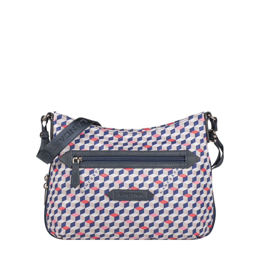 Femme Lancaster Sac Porte Bandouliere / Porte Travers | Sac Travers Basic Et Sport Lancaster Bleu Multi