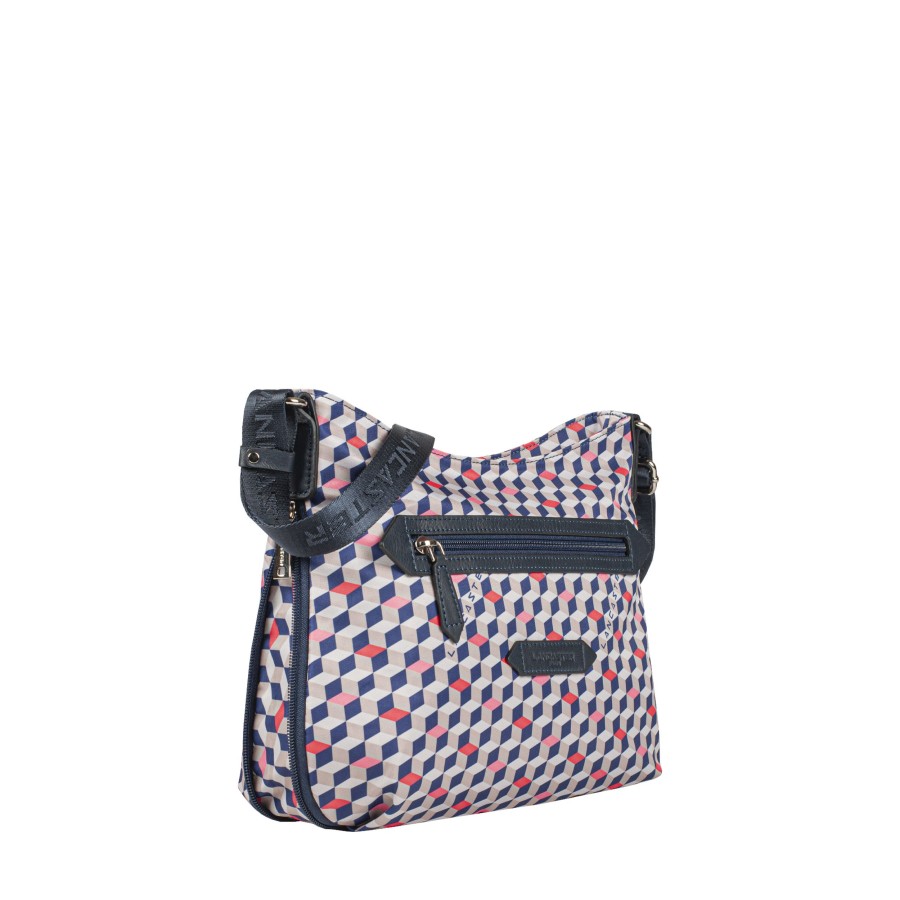 Femme Lancaster Sac Porte Bandouliere / Porte Travers | Sac Travers Basic Et Sport Lancaster Bleu Multi