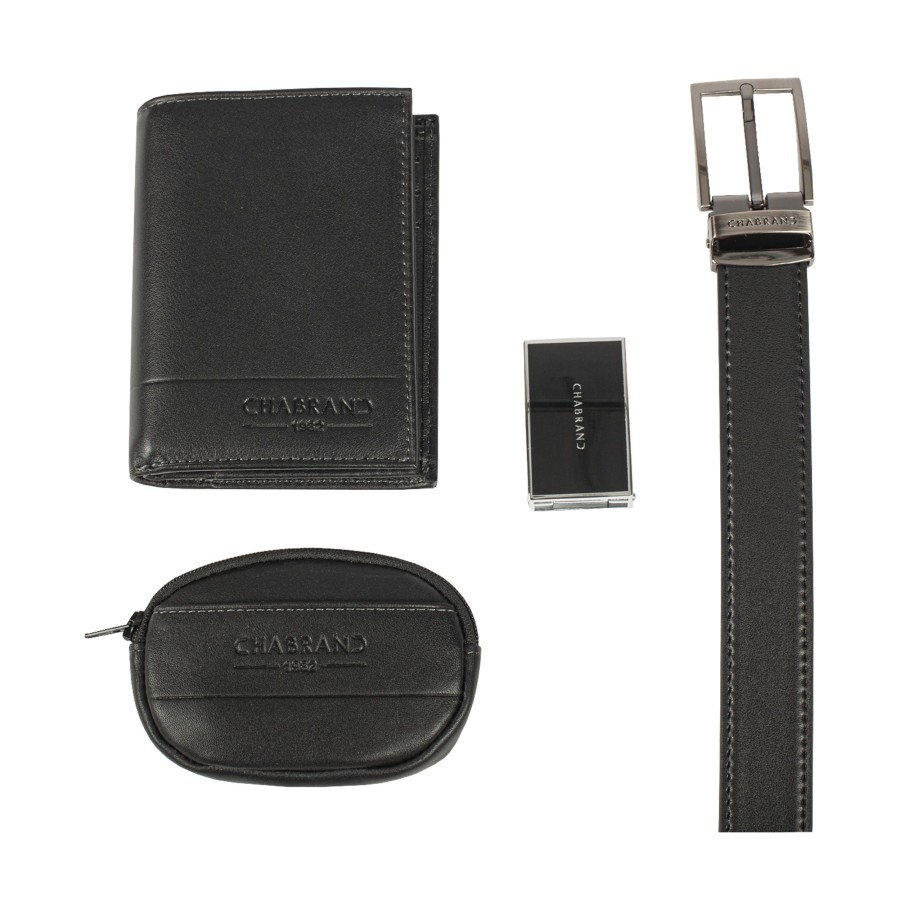 Homme Chabrand Portefeuille | Coffret Ceinture En Cuir Chabrand