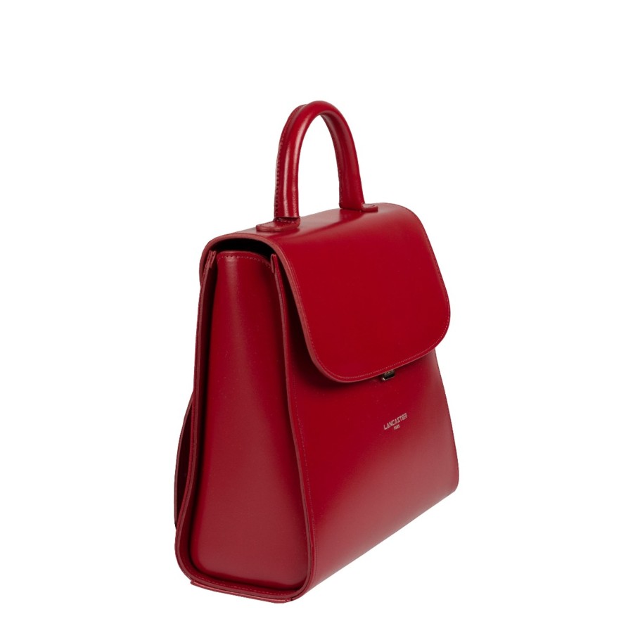 Femme Lancaster Sac A Dos | Sac A Dos En Cuir Suave Even Lancaster Rouge