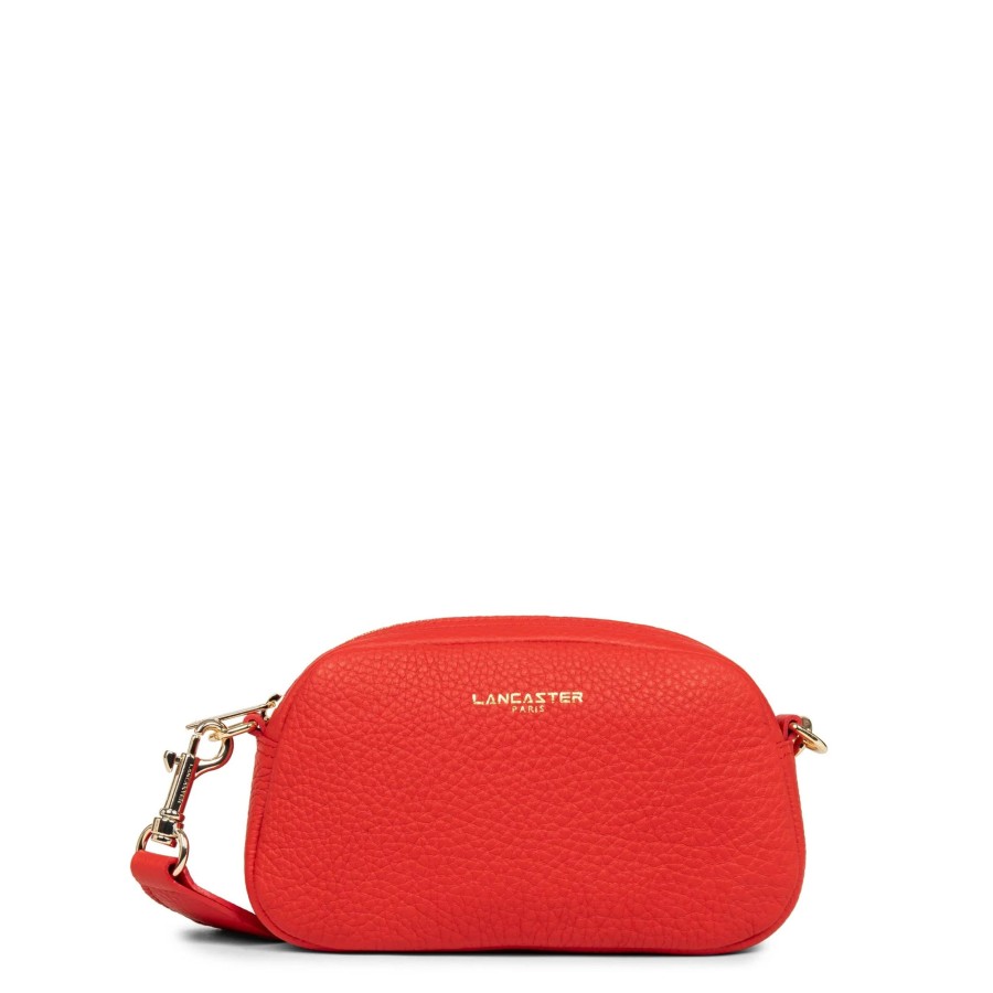 Femme Lancaster Sac Porte Bandouliere / Porte Travers | Petit Sac En Cuir Studio Mimi Lancaster Corail