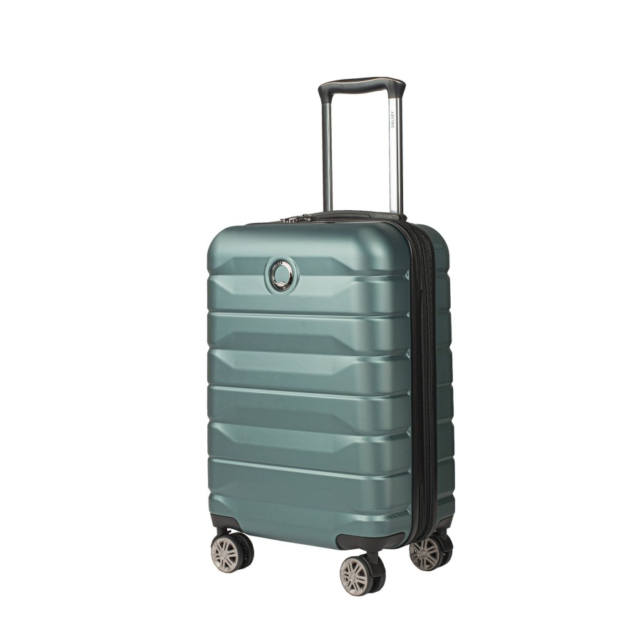 Bagages Delsey Valise 4 Roues Rigide | Valise Cabine 55 Cm Extensible Air Armour Delsey Vert