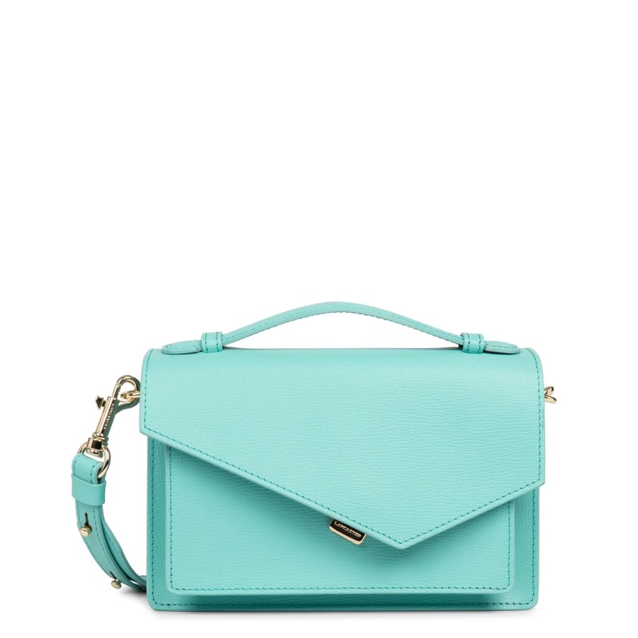 Femme Lancaster Sac Porte Main | Sac Travers En Cuir Zoe Lancaster Bleu