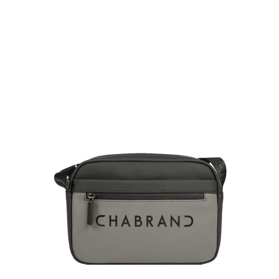 Homme Chabrand Sacoche Bandouliere | Sacoche 1 Compartiment Touch Bis Chabrand Gris/Noir