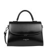 Femme Lancaster Sac Porte Main | Sac A Main En Cuir Suave Even Lancaster Noir