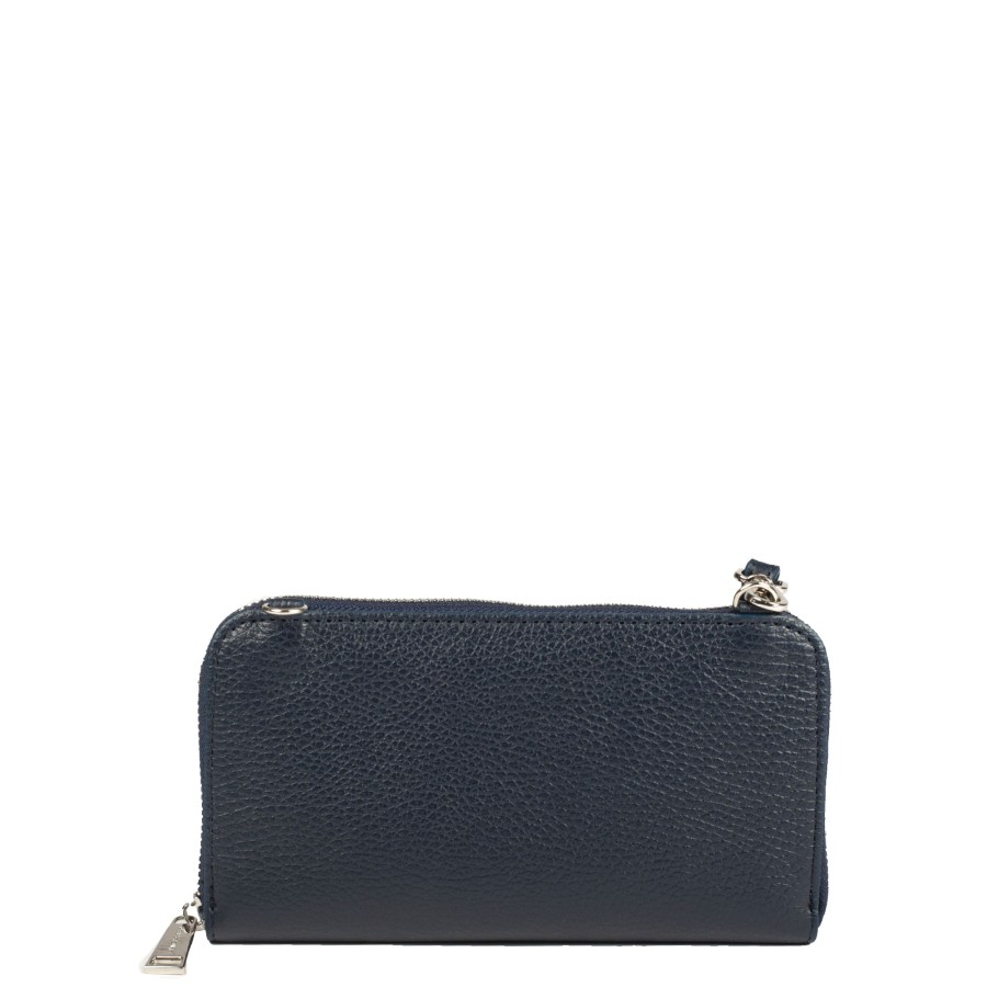 Femme Lancaster Portefeuille | Compagnon En Cuir Firenze Lancaster Bleu Marine