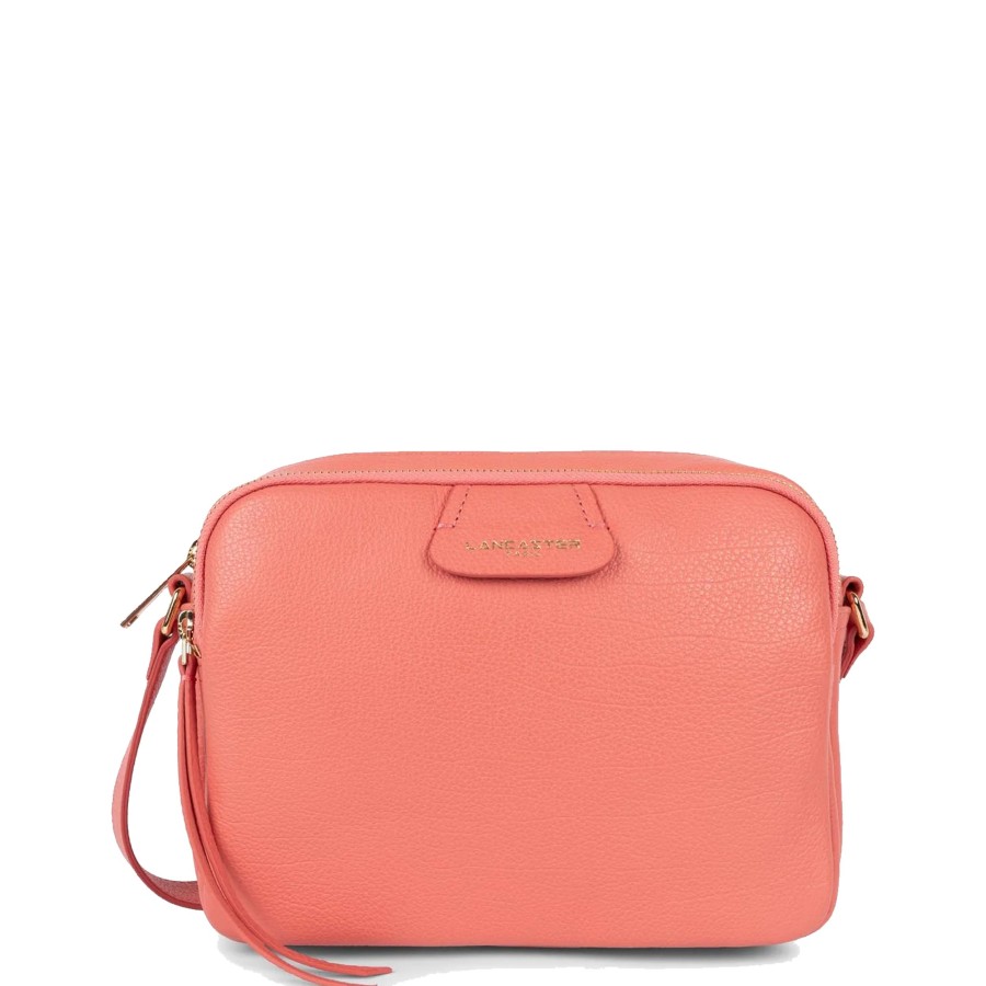 Femme Lancaster Sac Porte Bandouliere / Porte Travers | Sac Travers En Cuir Dune Lancaster Rose