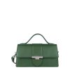 Femme Lancaster Sac Porte Main | Sac Baguette En Cuir Paris Ily Lancaster Vert Fonce