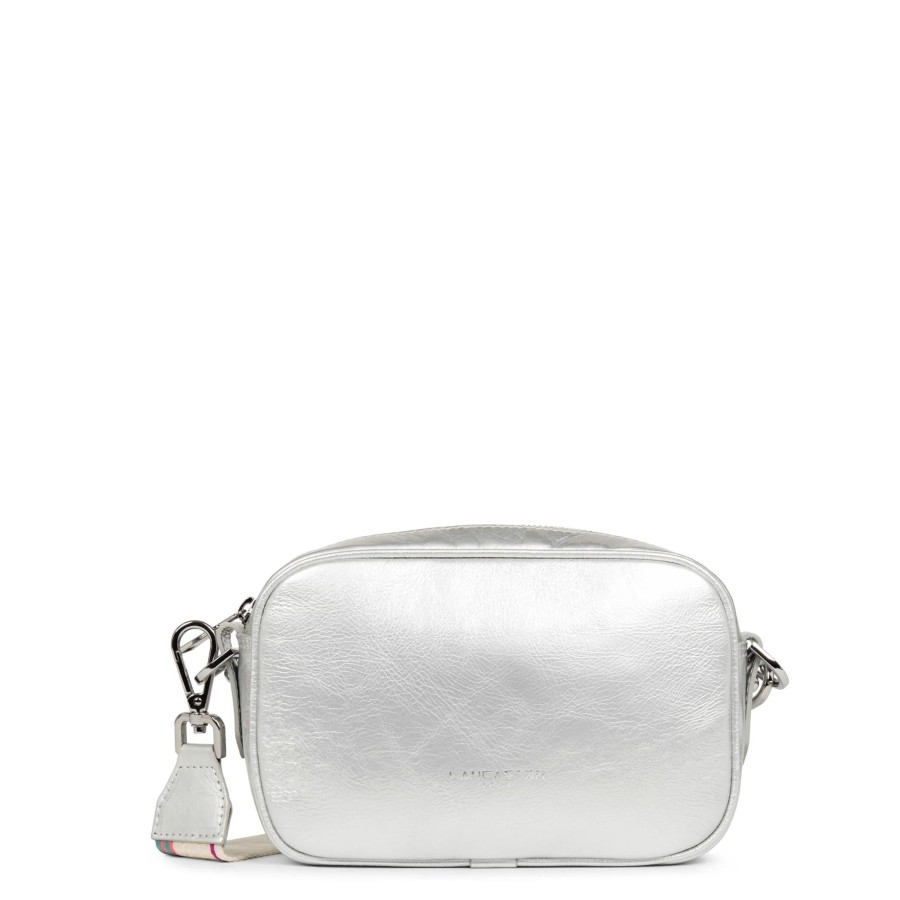 Femme Lancaster Sac Porte Bandouliere / Porte Travers | Sac Travers En Cuir Fashion Firenze Lancaster Blanc