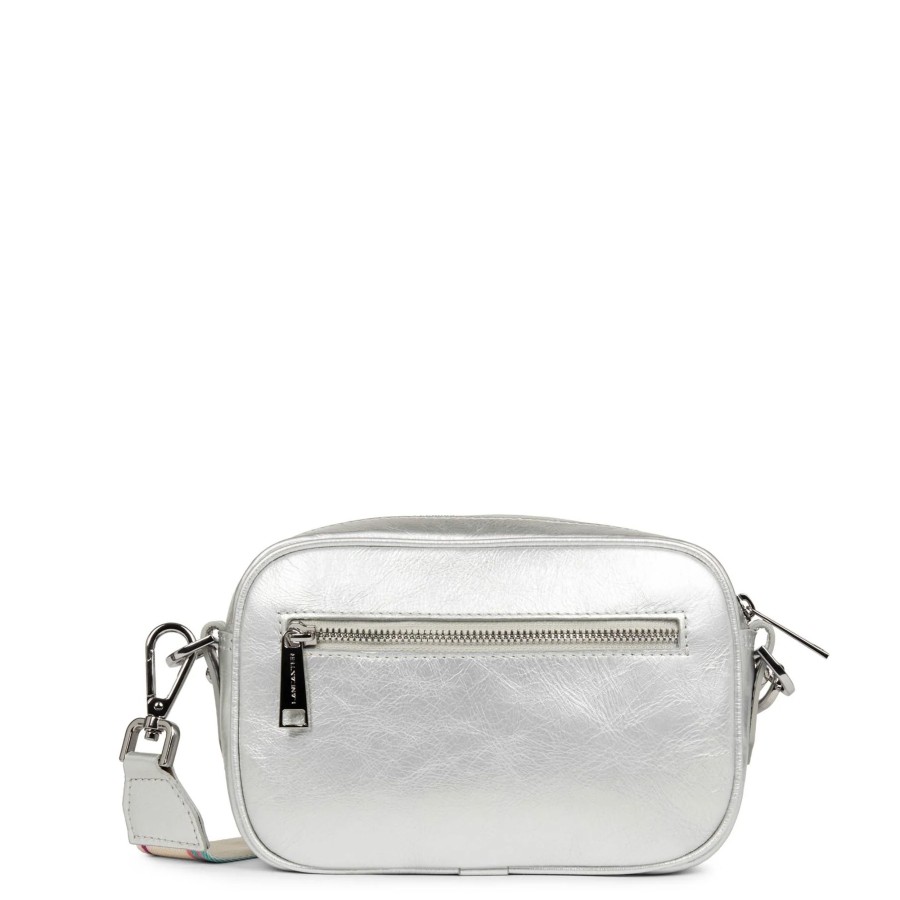 Femme Lancaster Sac Porte Bandouliere / Porte Travers | Sac Travers En Cuir Fashion Firenze Lancaster Blanc